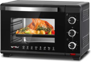 WOLTU Mini Backofen 28L 1600W Timer 3 Heizmodi Schwarz