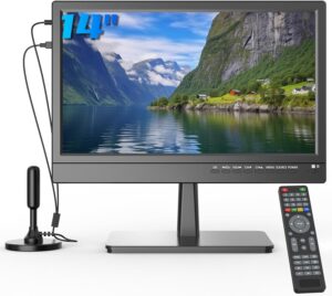 ZOSHING 14-Zoll TV 1080p Digital Tuner T2 HDMI USB