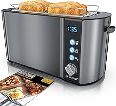 KESSER Langschlitz Toaster Anthrazit 6 Stufen