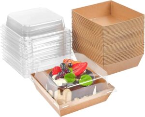 Kuchenschachteln 12CM Braun Transparent