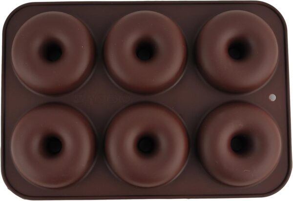 Silikon Donutform 6er Braun