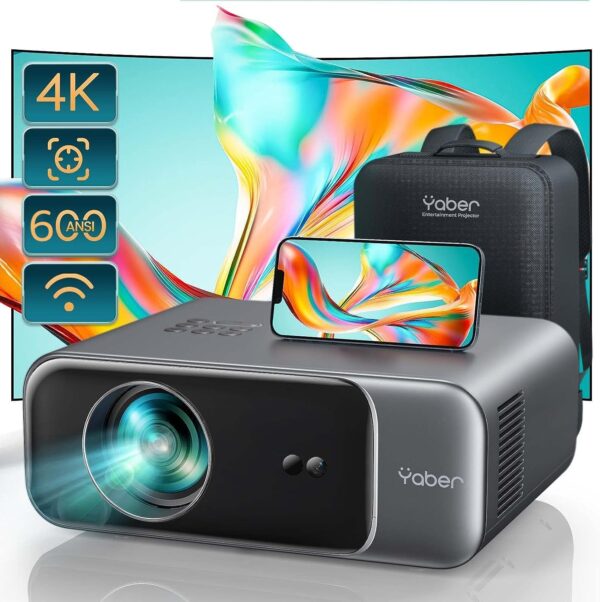 YABER Beamer V10 600 ANSI 1080P 4K WiFi6 Bluetooth