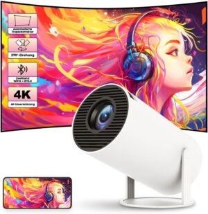LYNCAST Mini Beamer 1080P WiFi Bluetooth