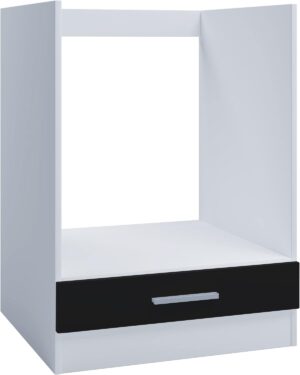 Schwarzer Ofenschrank 60cm