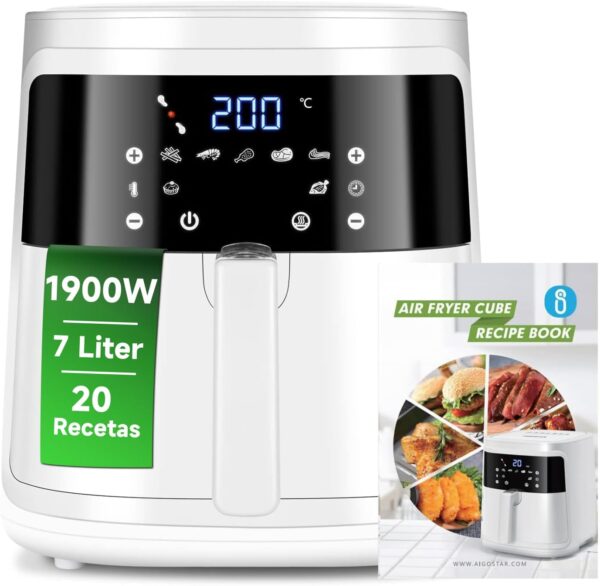 Aigostar White Cube 7L Airfryer LED-Touchscreen