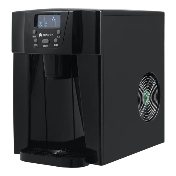 Schwarze Eiswürfelmaschine 12kg pro Tag