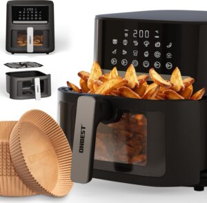 ONBEST XL Airfryer 6,5L mit Sichtfenster