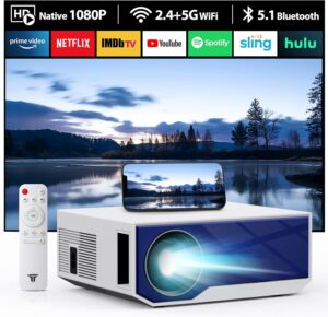 ZDK Mini Beamer 4K Full HD 20000 Lumen Blau