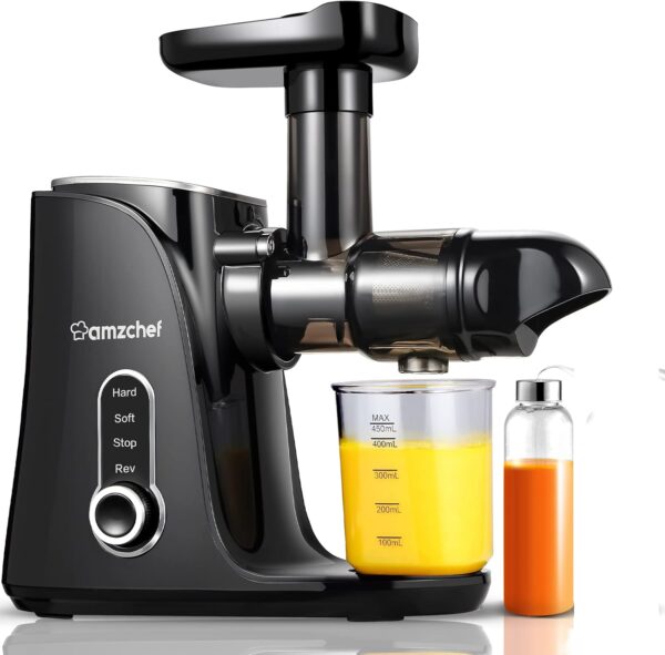 AMZCHEF ZM1501 Slow Juicer LED Schwarz