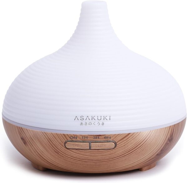 ASAKUKI Aroma Diffuser 300ml LED BPA-frei