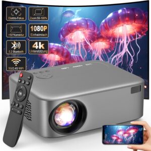 FRESHDEW Beamer 1080P 26000L 5G WiFi BT