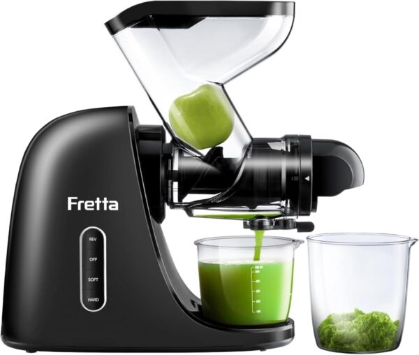 Fretta 200W Slow Juicer Schwarz