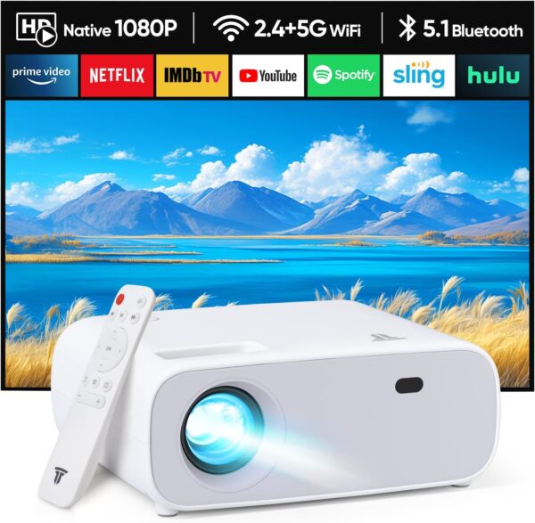 Mini Beamer 2024 4K 5G WiFi Grau