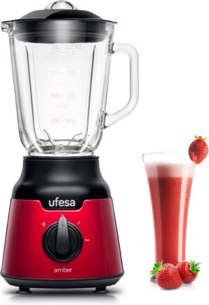 Ufesa BS4100 Standmixer Rot 0 8L Glas 900W