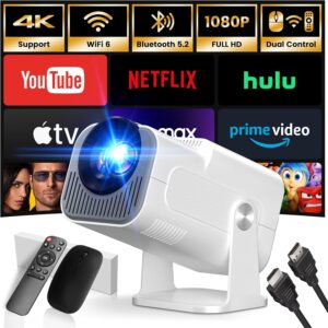 4K Mini Beamer WiFi BT5.0 Weiß