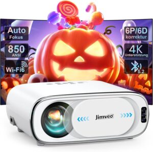 Jimveo 4K Beamer mit WiFi6 und Bluetooth5.2