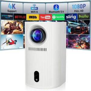 Mini Beamer 4K 1080P WiFi 6 BT5.4