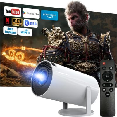 Mini Beamer 4K 1080P Android 13, Modell 2025 Mini Beamer 4K Android 13 Modell 2025