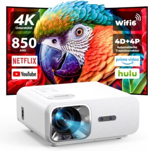 Jimveo 4K Beamer Heimkino WiFi6 Bluetooth