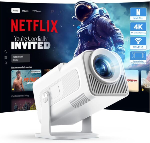 4K Beamer mit WiFi6 und Netflix